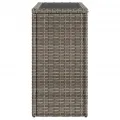 Table d'appoint de jardin avec dessus en verre gris rotin