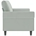 Canapé à 3 places Gris clair 180 cm Velours