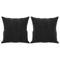 Canapé 3 places avec oreillers décoratifs noir 180 cm velours