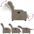 Fauteuil inclinable de massage électrique cappuccino similicuir
