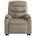 Fauteuil inclinable de massage électrique cappuccino similicuir