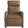 Fauteuil inclinable électrique Marron Tissu