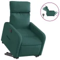 Fauteuil inclinable électrique vert foncé tissu