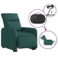 Fauteuil inclinable électrique vert foncé tissu
