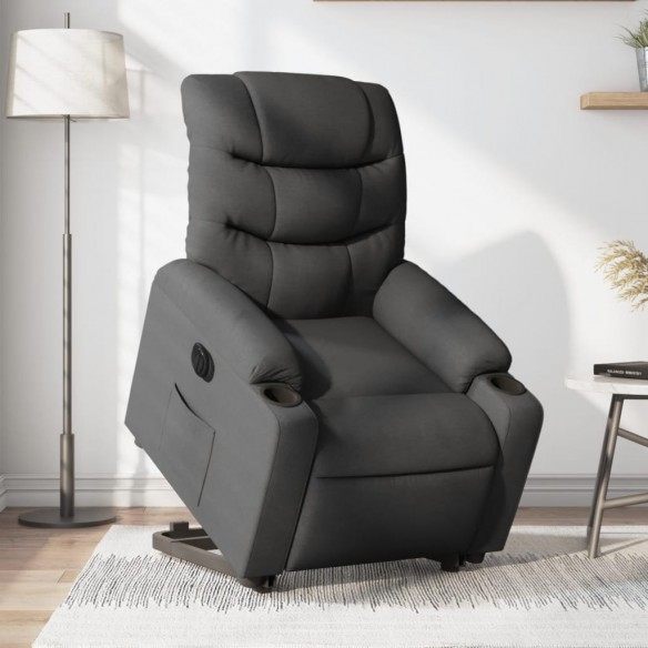 Fauteuil inclinable électrique gris foncé tissu