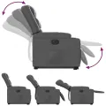 Fauteuil inclinable électrique gris similicuir