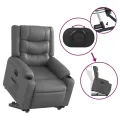 Fauteuil inclinable électrique gris similicuir