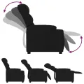 Fauteuil inclinable Noir Tissu