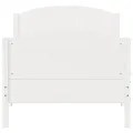 Cadre de lit avec tête de lit blanc 90x200cm bois de pin massif