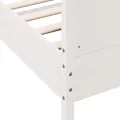 Cadre de lit avec tête de lit blanc 90x200cm bois de pin massif