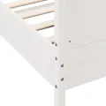 Cadre de lit avec tête de lit blanc 90x190cm bois de pin massif