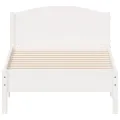 Cadre de lit avec tête de lit blanc 90x190cm bois de pin massif