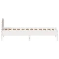 Cadre de lit avec tête de lit blanc 90x190cm bois de pin massif