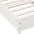 Cadre de lit avec tête de lit blanc 90x190cm bois de pin massif