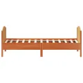 Cadre de lit et tête de lit cire marron 100x200 cm bois de pin