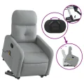 Fauteuil de massage inclinable Gris clair Tissu