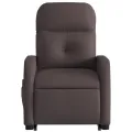 Fauteuil inclinable de massage électrique Marron foncé Tissu