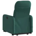 Fauteuil inclinable de massage Vert foncé Tissu
