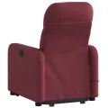 Fauteuil inclinable de massage électrique Rouge bordeaux Tissu