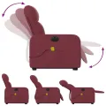 Fauteuil inclinable de massage électrique Rouge bordeaux Tissu
