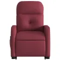 Fauteuil inclinable de massage électrique Rouge bordeaux Tissu