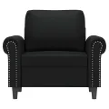 Fauteuil Noir 60 cm Similicuir