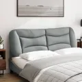 Coussin de tête de lit gris clair 160 cm tissu