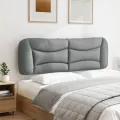 Coussin de tête de lit gris clair 160 cm tissu