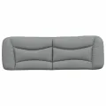 Coussin de tête de lit gris clair 160 cm tissu