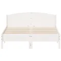 Cadre de lit avec tête de lit blanc 120x200 cm bois pin massif