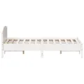 Cadre de lit avec tête de lit blanc 120x200 cm bois pin massif