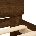 Cadre de lit avec tête de lit chêne marron 120x200 cm