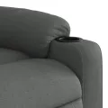Fauteuil inclinable de massage électrique Gris foncé Tissu