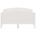 Cadre de lit avec tête de lit blanc 140x200 cm bois pin massif