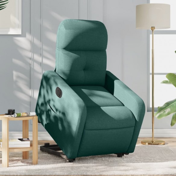 Fauteuil inclinable électrique vert foncé tissu