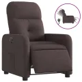 Fauteuil inclinable électrique Marron foncé Tissu