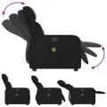 Fauteuil de massage inclinable électrique noir similicuir