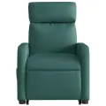Fauteuil inclinable de massage Vert foncé Tissu