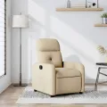 Fauteuil inclinable Crème Tissu