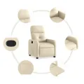 Fauteuil inclinable Crème Tissu