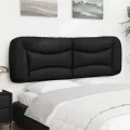 Coussin de tête de lit noir 160 cm similicuir