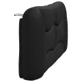 Coussin de tête de lit noir 160 cm similicuir