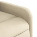 Fauteuil inclinable de massage électrique crème tissu