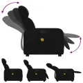 Fauteuil de massage inclinable Noir Tissu
