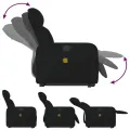 Fauteuil inclinable de massage électrique Noir Tissu
