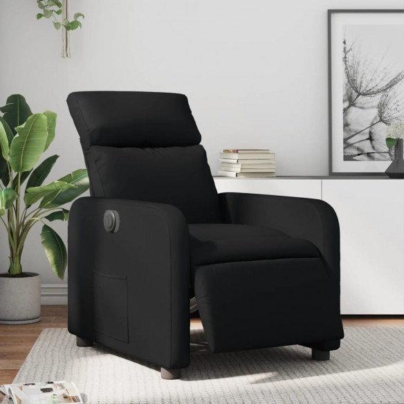 Fauteuil inclinable électrique Noir Similicuir