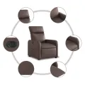 Fauteuil inclinable électrique Marron Similicuir