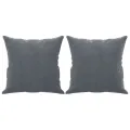 Canapé 2 places avec oreillers gris foncé 120 cm velours