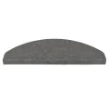 Tapis d'escalier autocollants 15 pcs 65x22,5x3,5 cm Gris