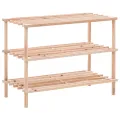 Range-chaussures à 3 étagères Bois de sapin solide